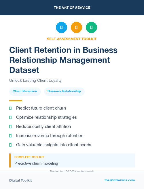 Client Retention in Business Relationship Management Dataset