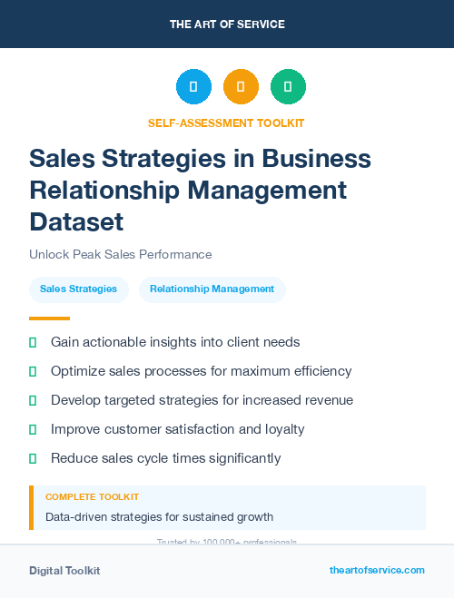 Sales Strategies in Business Relationship Management Dataset