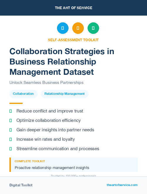 Collaboration Strategies in Business Relationship Management Dataset