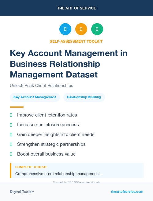 Key Account Management in Business Relationship Management Dataset