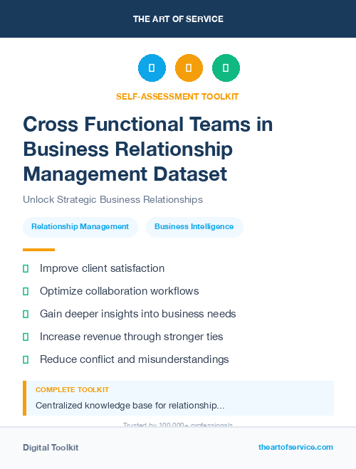 Cross Functional Teams in Business Relationship Management Dataset