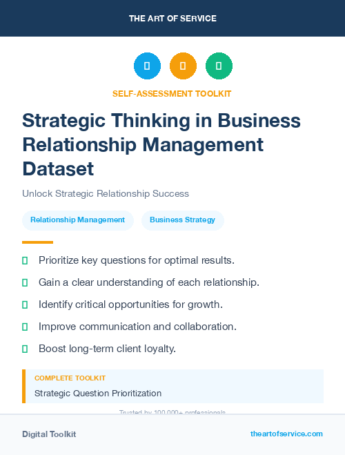 Strategic Thinking in Business Relationship Management Dataset