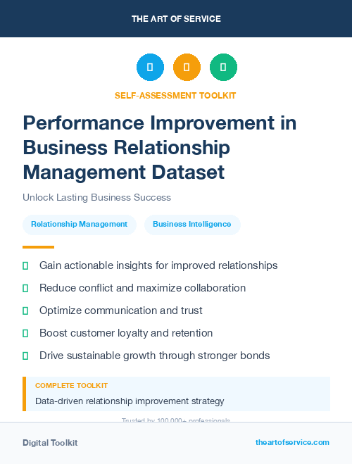 Performance Improvement in Business Relationship Management Dataset