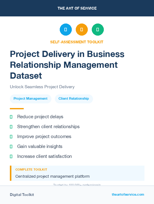 Project Delivery in Business Relationship Management Dataset