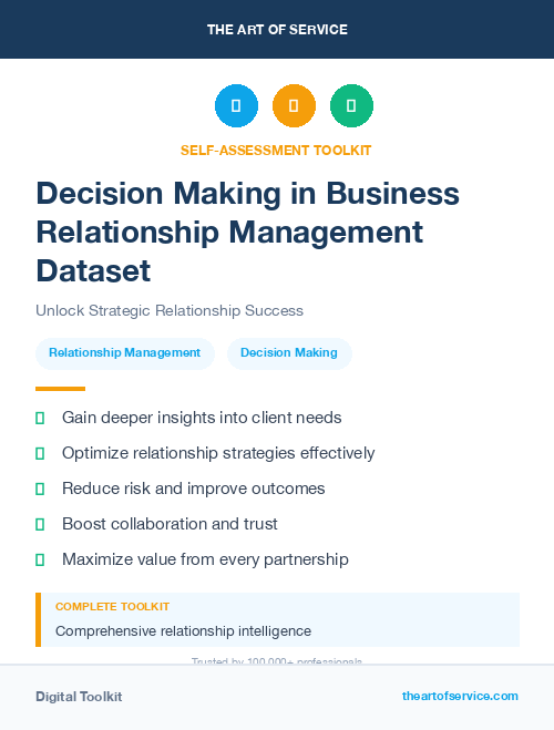 Decision Making in Business Relationship Management Dataset