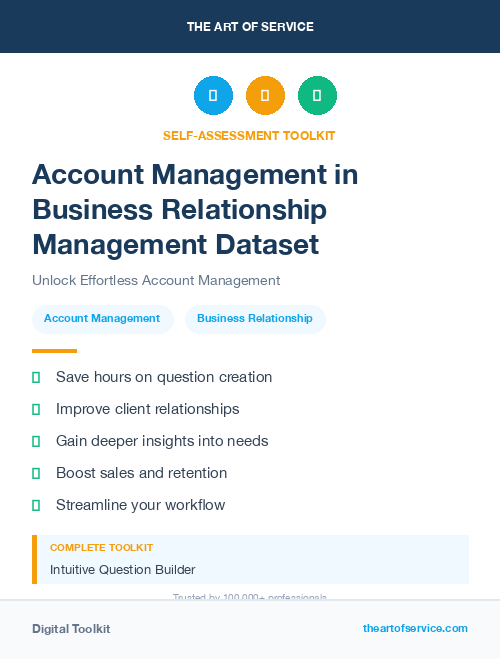 Account Management in Business Relationship Management Dataset