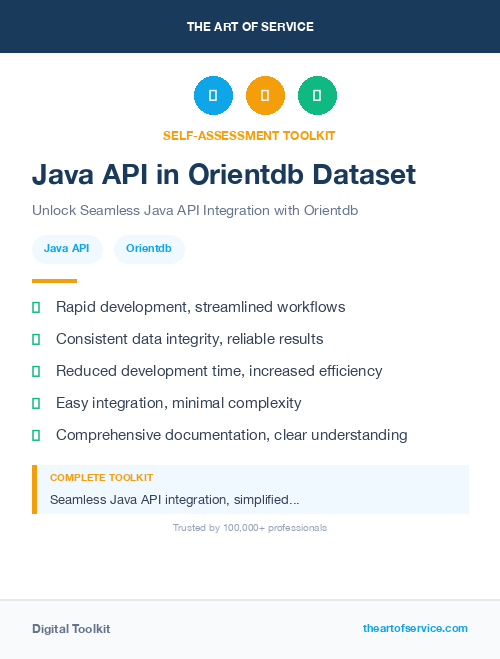 Java API in Orientdb Dataset