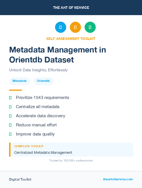 Metadata Management in Orientdb Dataset