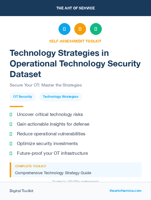Technology Strategies in Operational Technology Security Dataset