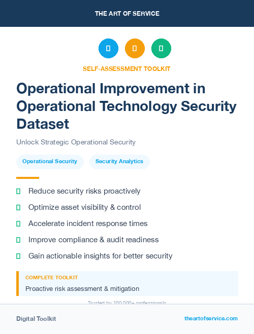 Operational Improvement in Operational Technology Security Dataset