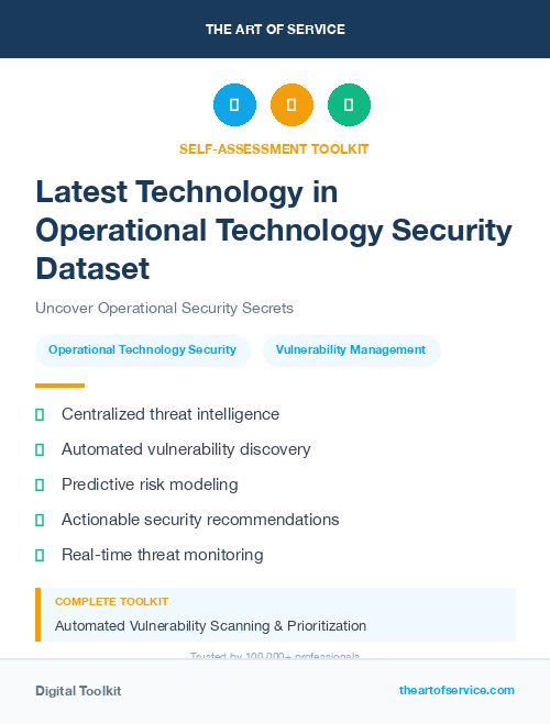 Latest Technology in Operational Technology Security Dataset