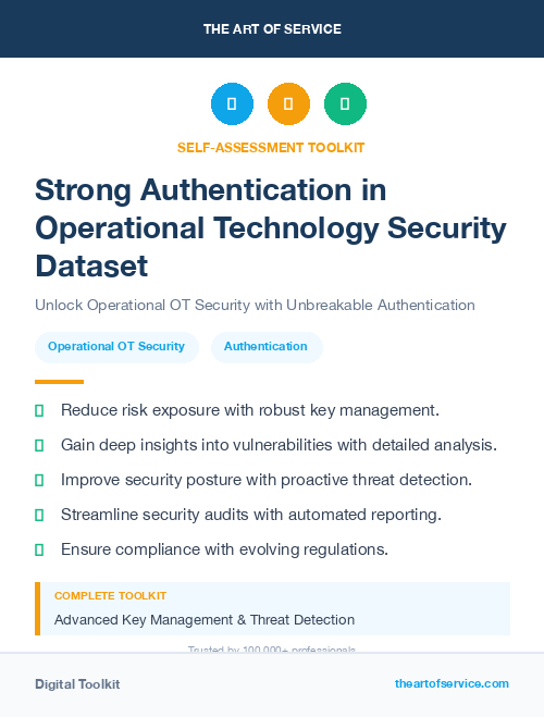 Strong Authentication in Operational Technology Security Dataset