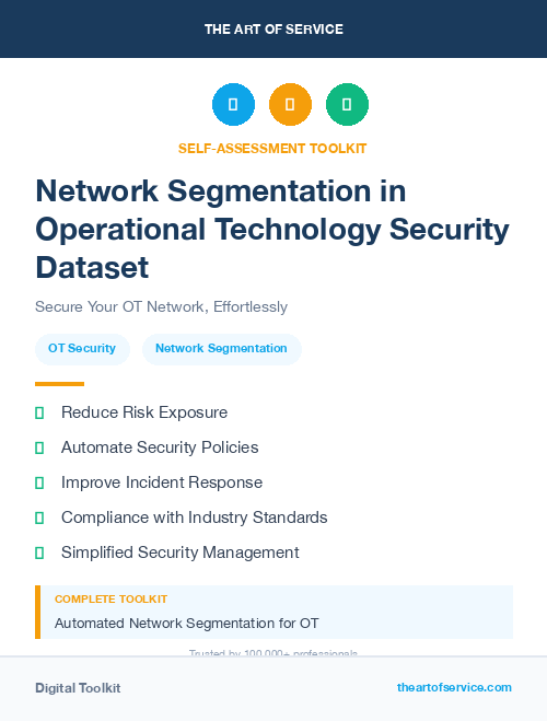 Network Segmentation in Operational Technology Security Dataset