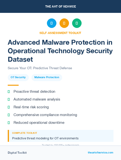 Advanced Malware Protection in Operational Technology Security Dataset