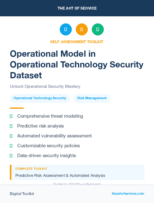 Operational Model in Operational Technology Security Dataset