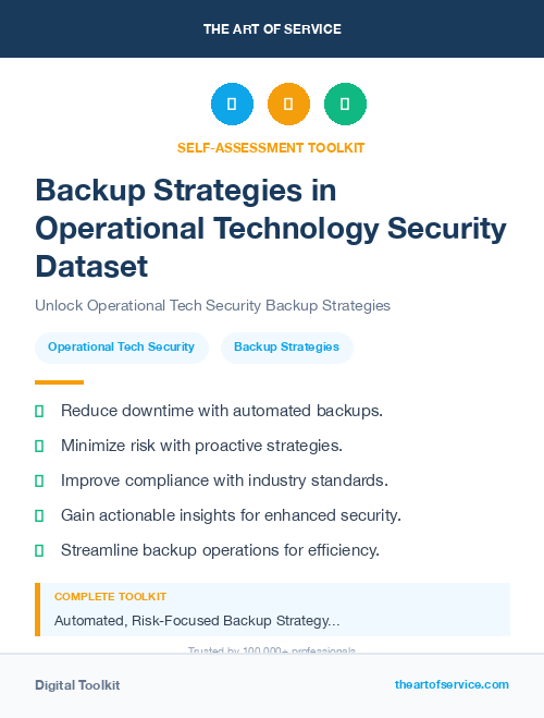 Backup Strategies in Operational Technology Security Dataset
