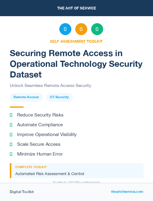 Securing Remote Access in Operational Technology Security Dataset