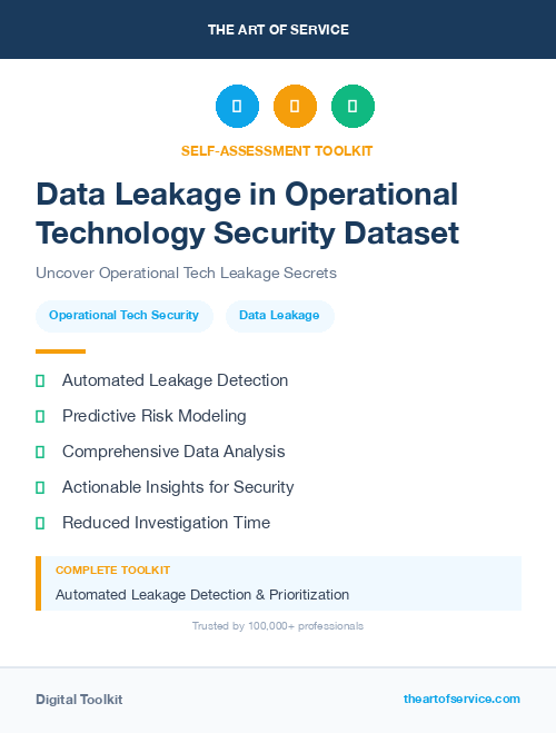 Data Leakage in Operational Technology Security Dataset