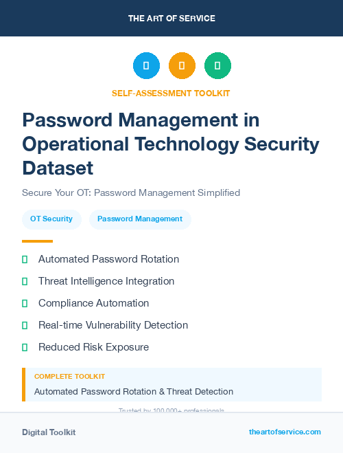Password Management in Operational Technology Security Dataset