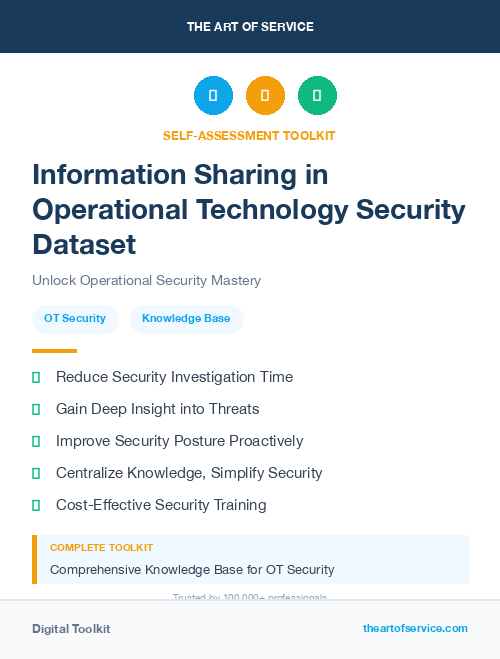 Information Sharing in Operational Technology Security Dataset