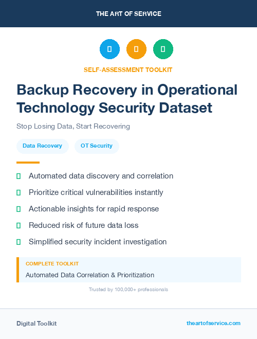 Backup Recovery in Operational Technology Security Dataset