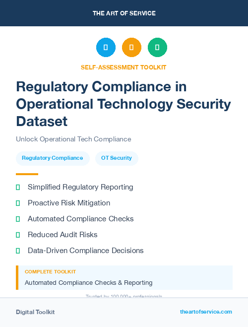Regulatory Compliance in Operational Technology Security Dataset