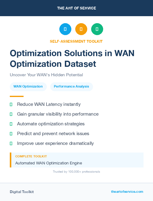 Optimization Solutions in WAN Optimization Dataset