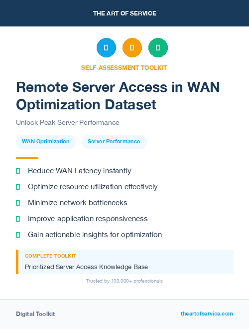 Remote Server Access in WAN Optimization Dataset