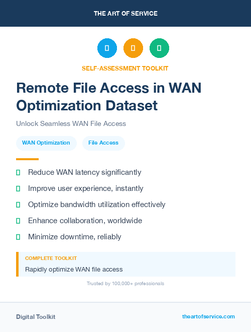 Remote File Access in WAN Optimization Dataset