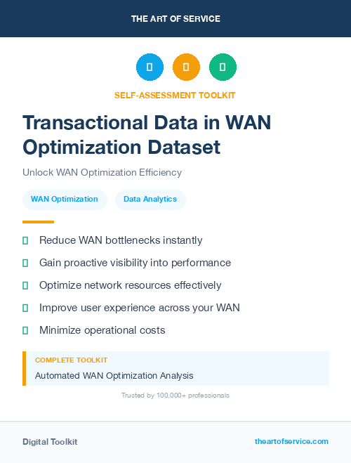 Transactional Data in WAN Optimization Dataset