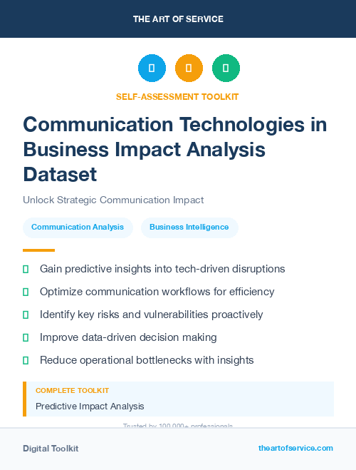Communication Technologies in Business Impact Analysis Dataset