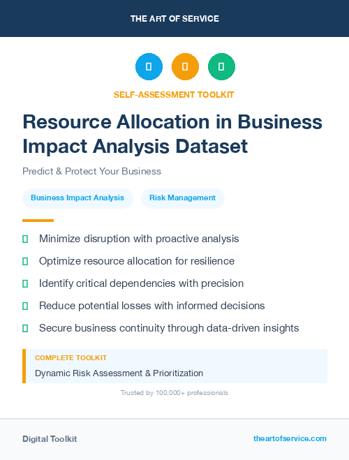 Resource Allocation in Business Impact Analysis Dataset