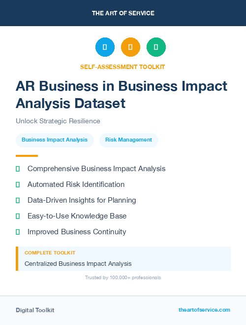 AR Business in Business Impact Analysis Dataset