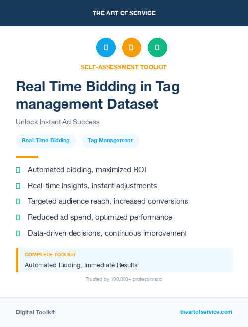 Real Time Bidding in Tag management Dataset