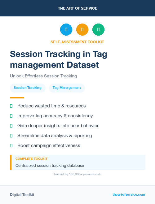Session Tracking in Tag management Dataset
