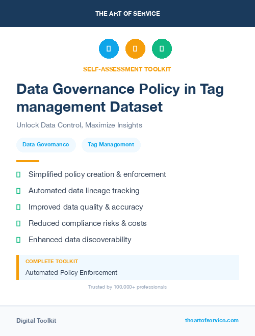 Data Governance Policy in Tag management Dataset