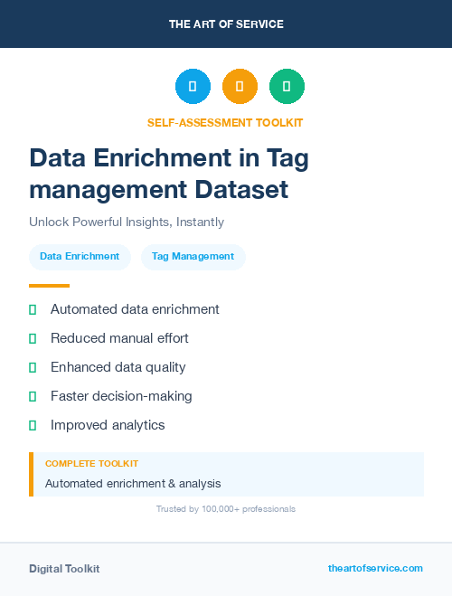 Data Enrichment in Tag management Dataset