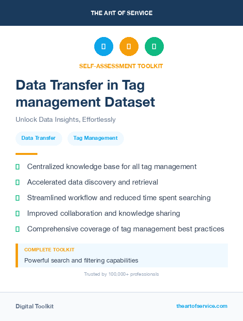 Data Transfer in Tag management Dataset
