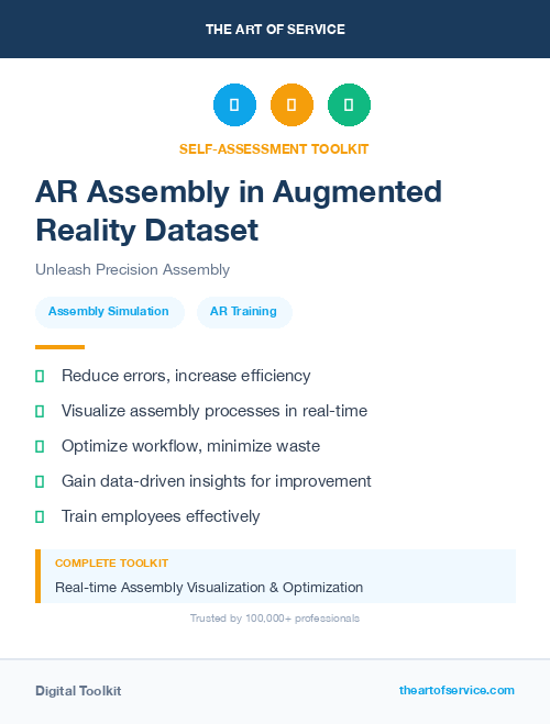 AR Assembly in Augmented Reality Dataset