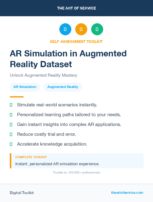 AR Simulation in Augmented Reality Dataset