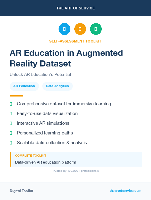 AR Education in Augmented Reality Dataset