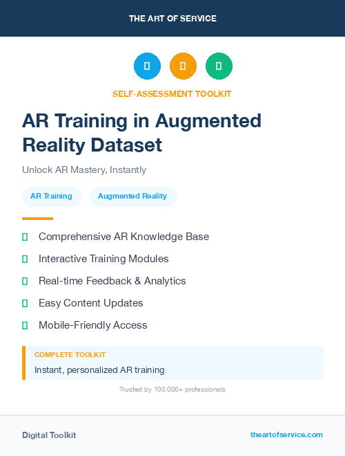 AR Training in Augmented Reality Dataset