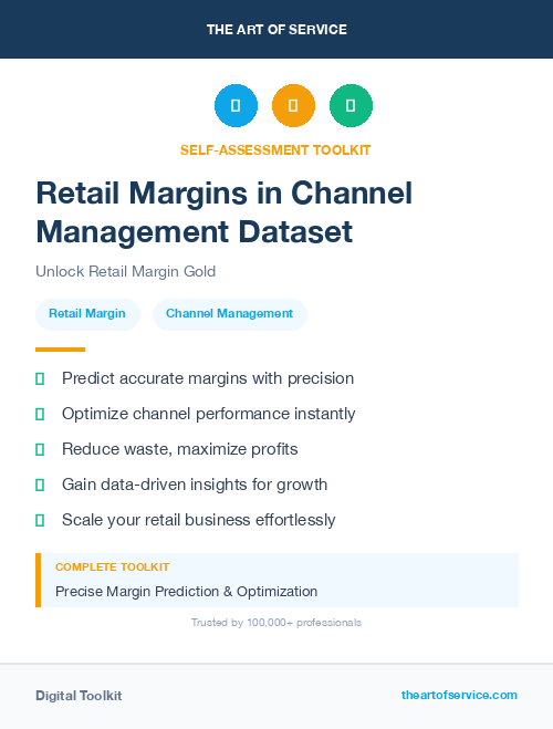 Retail Margins in Channel Management Dataset