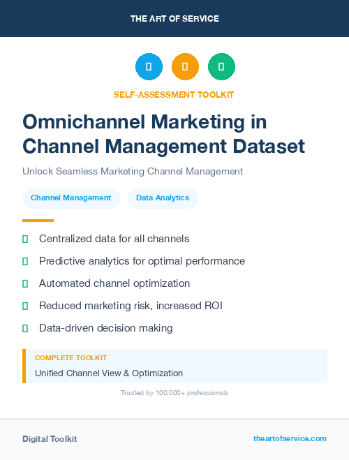 Omnichannel Marketing in Channel Management Dataset