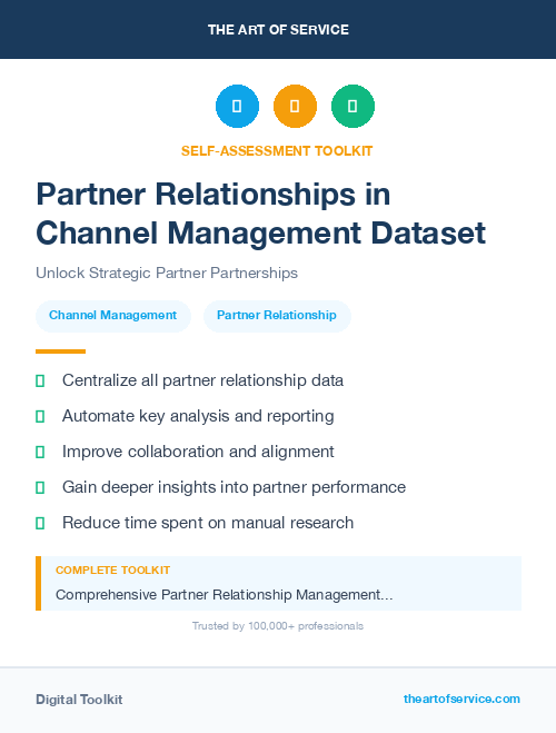 Partner Relationships in Channel Management Dataset
