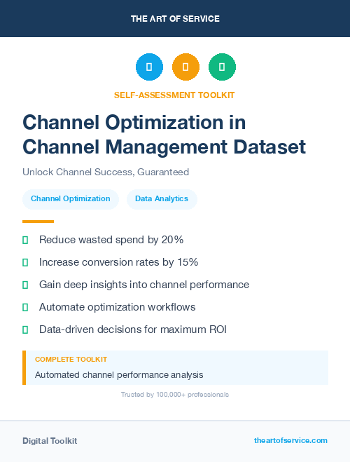 Channel Optimization in Channel Management Dataset