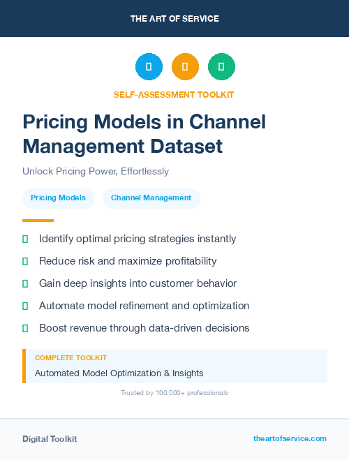 Pricing Models in Channel Management Dataset