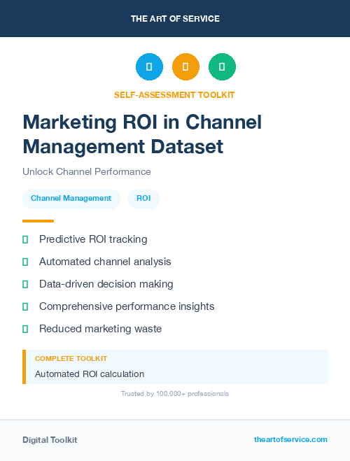 Marketing ROI in Channel Management Dataset