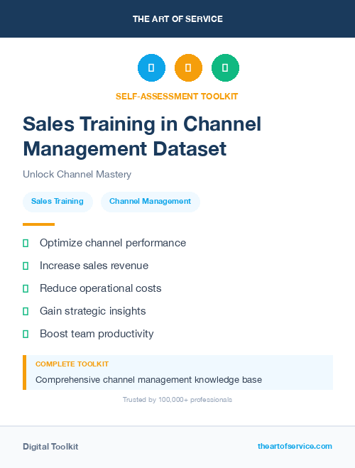 Sales Training in Channel Management Dataset