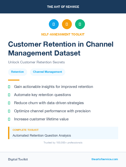 Customer Retention in Channel Management Dataset